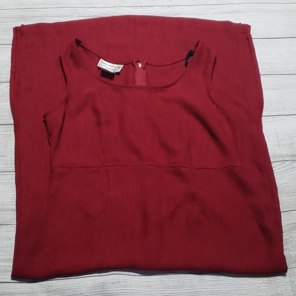 Red long vintage dress 12 petites